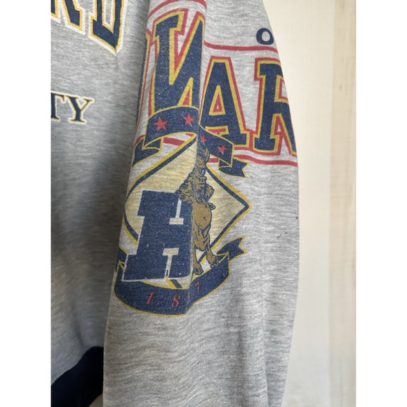 VTG Howard University Hoodie Sweatshirt Pullover Mens XL Gray - Picture 4 of 7